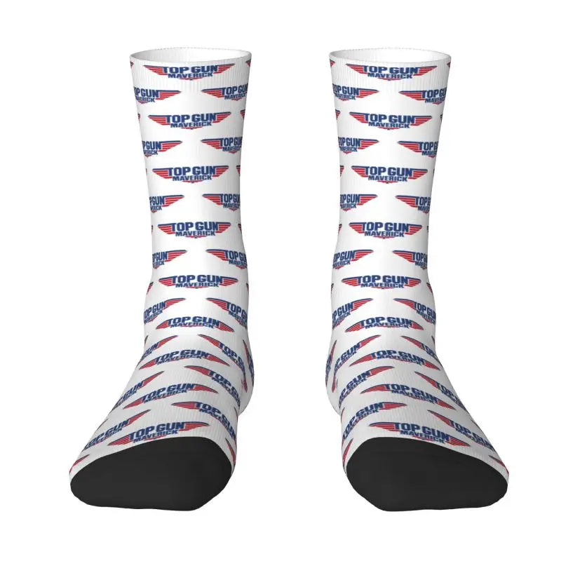 Top Gun Maverick Crew Socks - Men & Women Unisex American Action - Tom Cruise Movie Dress Socks for All Seasons-1-Fashion Socks-