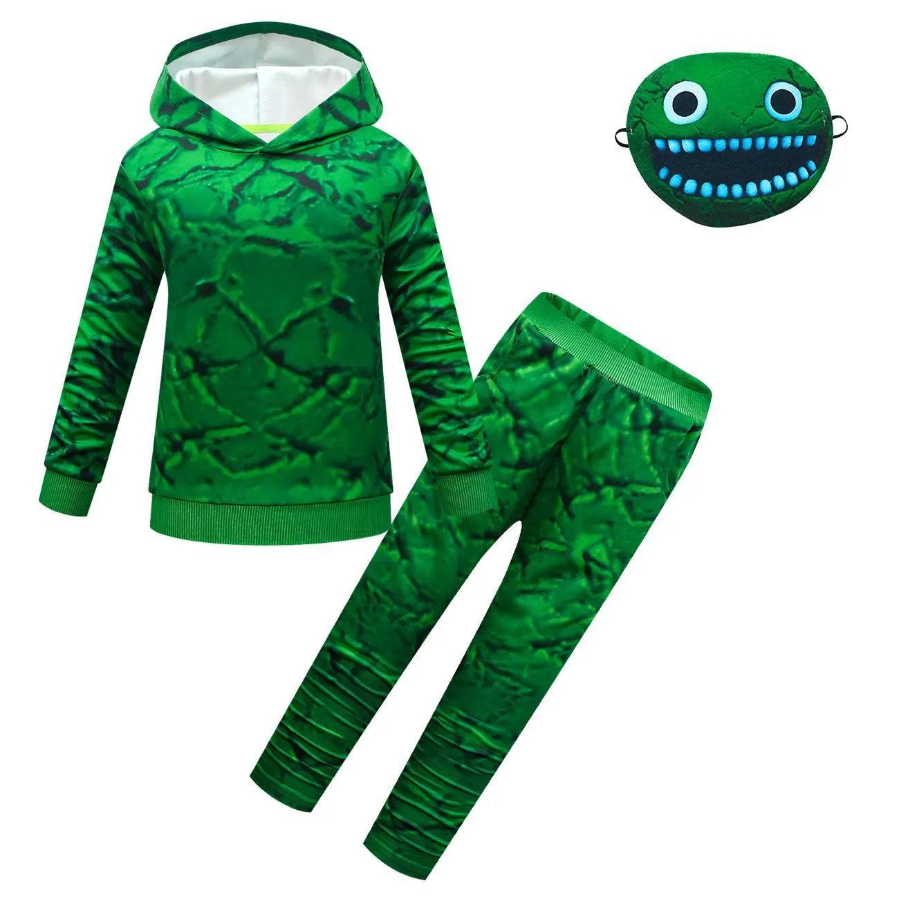 Garten of Banban Costume - Fire Demon Game Doll Cosplay Clothing, Includes Flynn Steve Nabnabr Jumbo Josh Peluche Kids Hoodie, Pants, and Mask-5226 6025 mask-110cm-