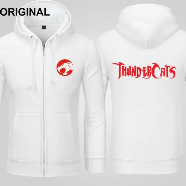 Thundercats Anime Hoodie - Winter Fleece Jacket - Men’s Retro Sweatshirt Coat-2-XL-