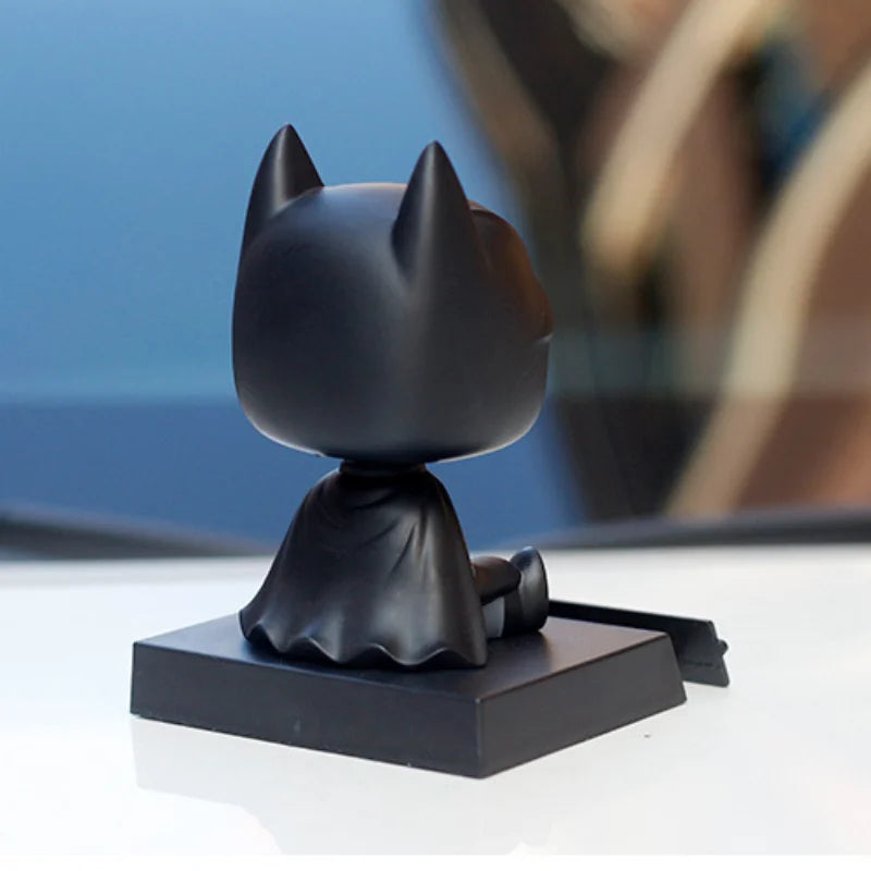 11cm Marvel The Avengers batman Car Doll Shaking Head Auto Interior Kawaii Tabletop Ornament Bobble Head Kids Toys Child Gift-