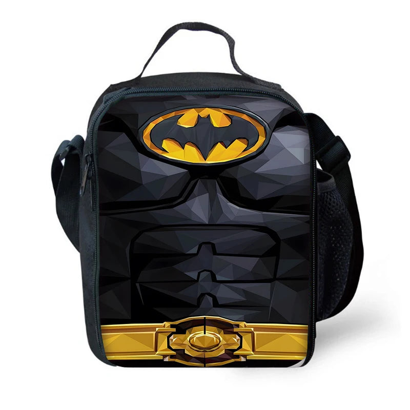 Child Superhero Batmans School Backpack with Lunch Bags ,Pencil Bags ,School Bags for Boys Girls Best Gift-CB-212X22A1-