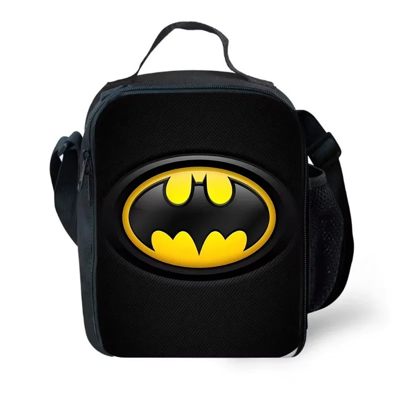 Super B-BatmanS-Logo Child School Backpack with Lunch Bags ,Pencil Bags ,School Bags for Boys Girls Best Gift-XHOO1-KB-172-A5-