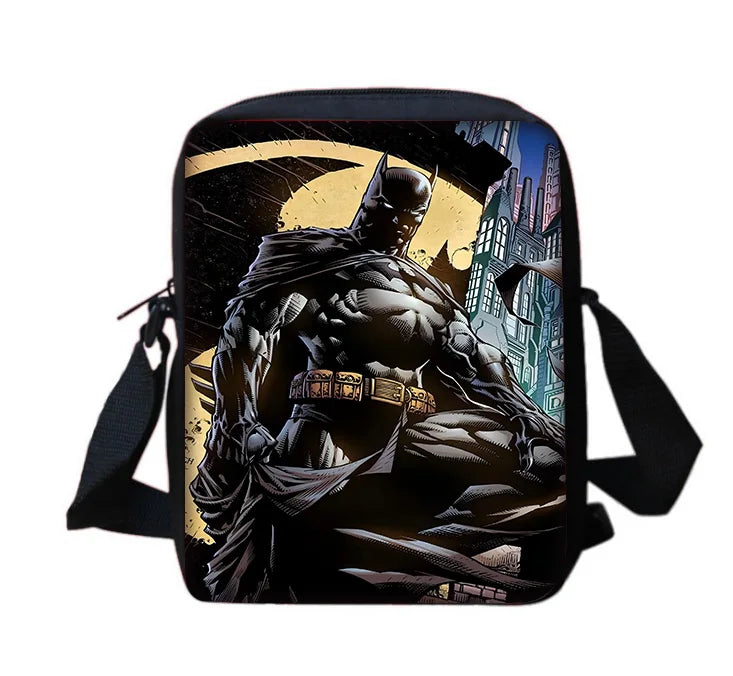 Super Hero B-BatmanS LOGO Child School Backpack With Shoulder Bag Pencil Bags School Bags for Boys Girls Best Gift-KB-198KBHJJ9A5-