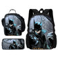 Super B-BatmanS-Logo Child School Backpack with Lunch Bags ,Pencil Bags ,School Bags for Boys Girls Best Gift-XHOO1-TZ-172-A6-