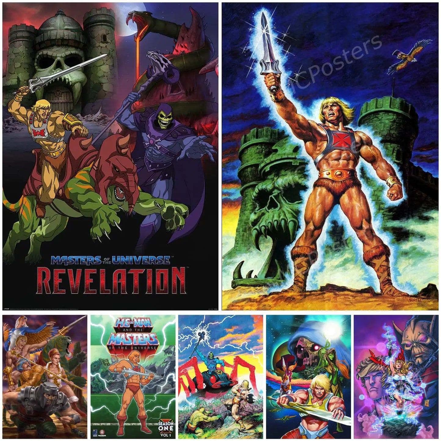 He-Man & Masters of the Universe Canvas Poster: Modern Family Wall Art Picture for Bedroom, Living Room, Cinema Room-