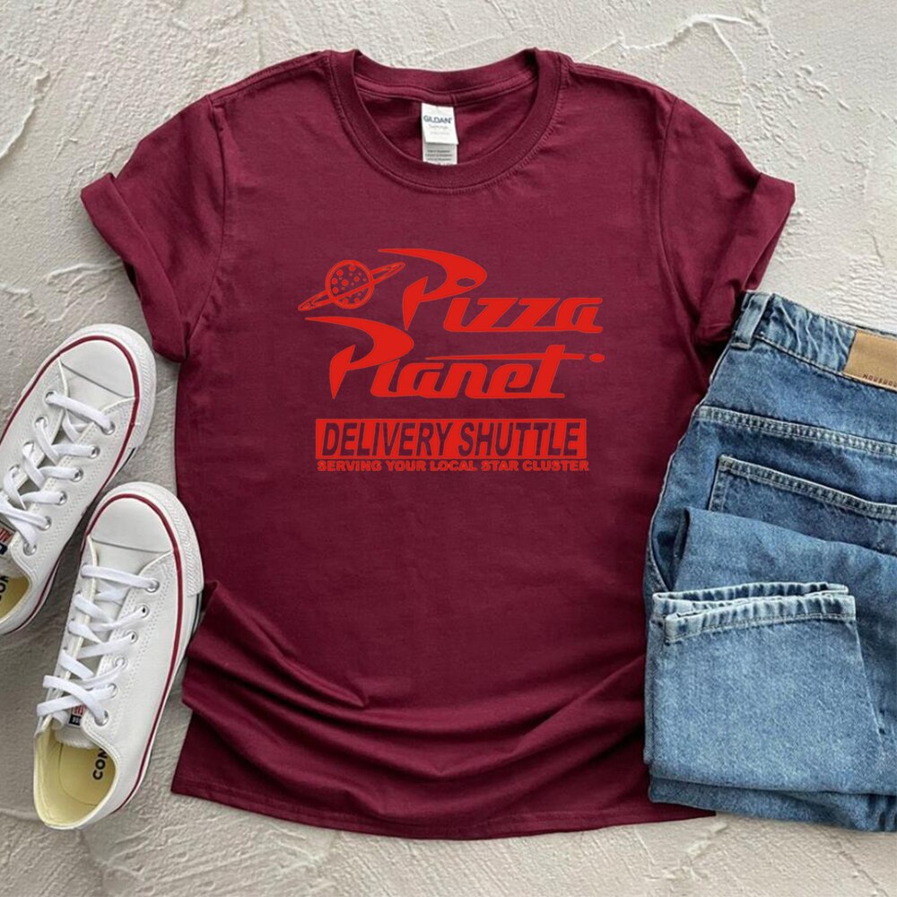 Pizza Planet Shirt - Vacation T-Shirt - Retro Television And Video - 1990s Garment-