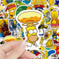 Simpsons Family Cartoon Stickers - DIY Decals for Skateboards, Laptops, or Bikes - Fun Present for Kids or Teens-