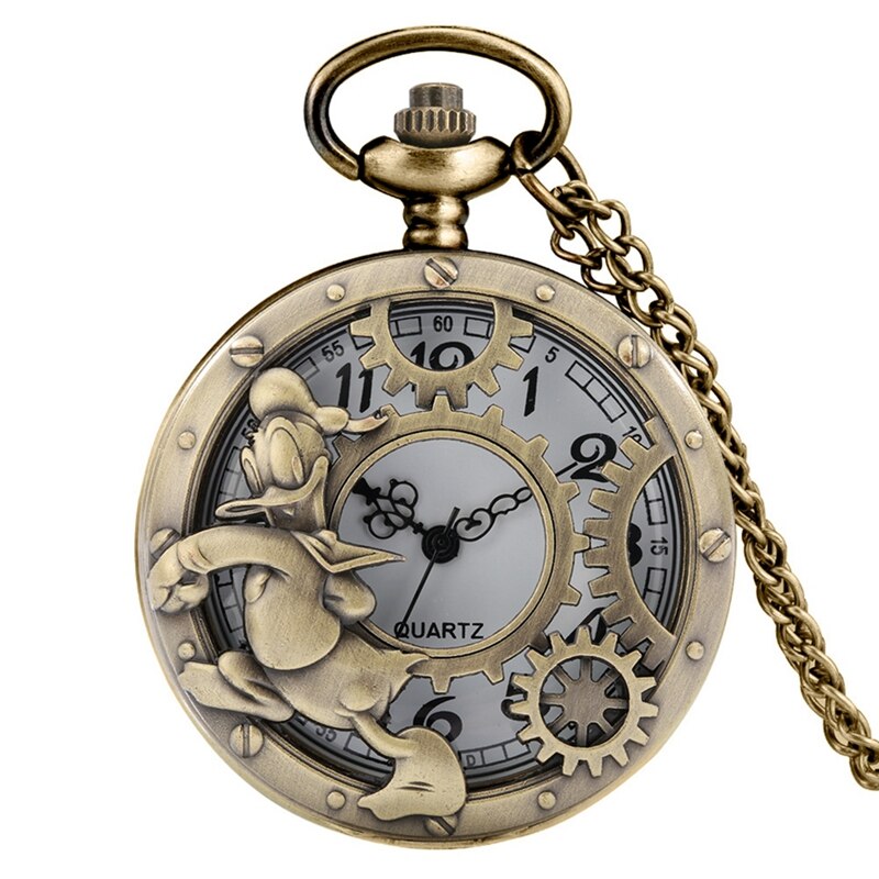 Pikachu - Quartz Pocket Watch With Chain - Romantic Steampunk Film Gift For Men & Women - Perfect Cult Movie Present-Duck-