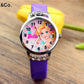 Barbie Watch - Cute Cartoon Design for Girls - Silicone Strap (Many Colours) Wristband - Diamond Accents - Student Accessories for Kids-Y033-3-