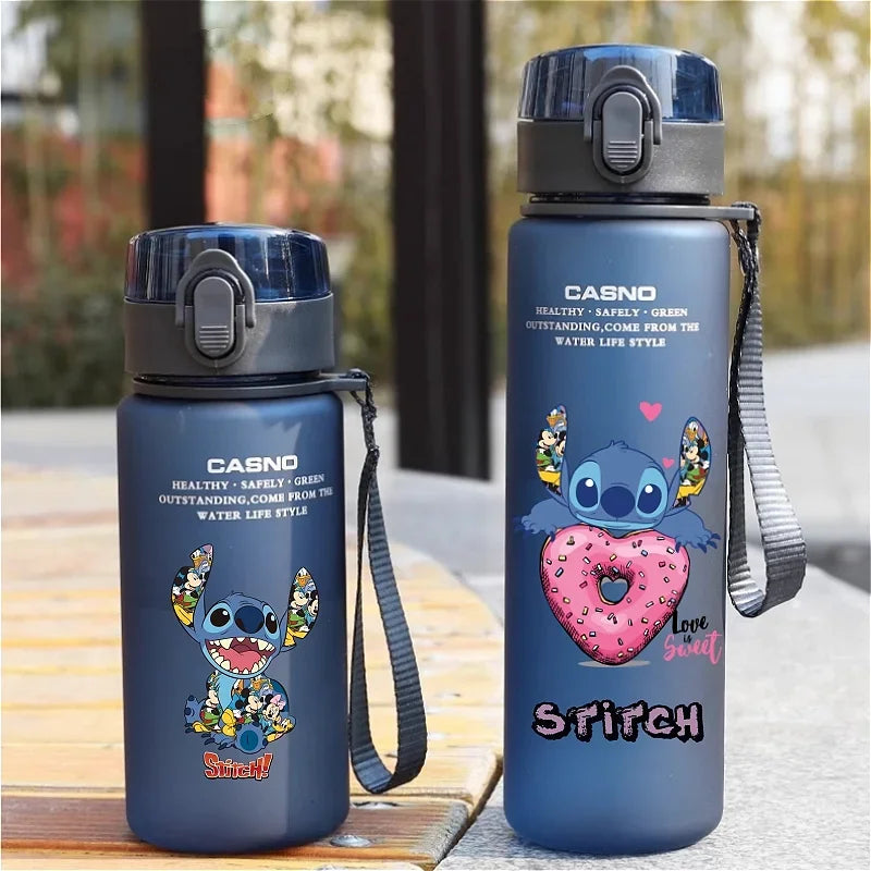 1000ML Stitch Water Cup Bottle - Cartoon Plastic Large Capacity Outdoor Sports Gift-