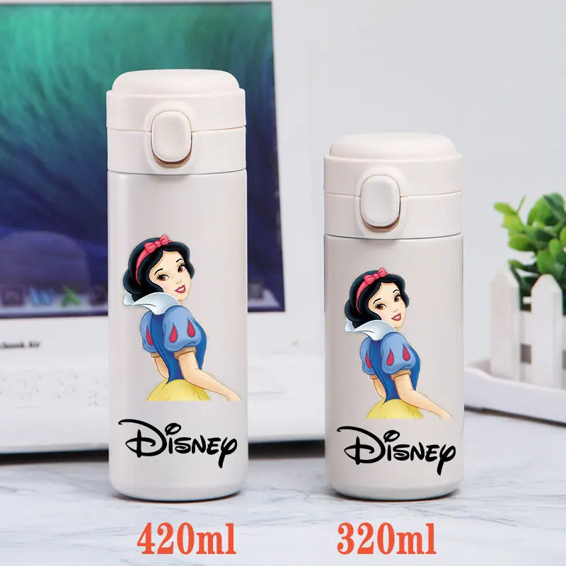 Disney Princess Thermal Bottle - 320ML/420ML Stainless Steel Outdoor Sports Water Cup Featuring Frozen Characters-GZ-B17-420ML-