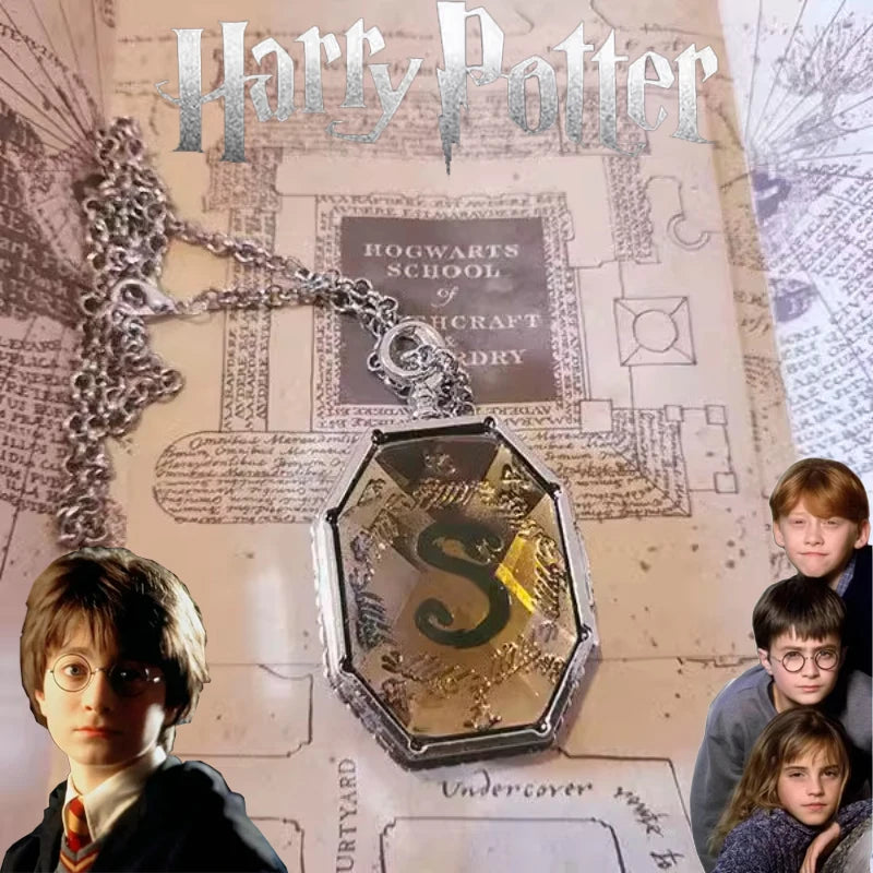 Harry Potter Horcrux Necklace - Salazar Slytherin Pendant Halloween Jewelry for Men-2322541-