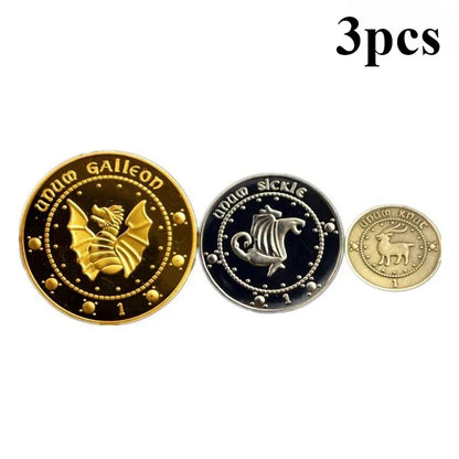 Harry Potter Gringotts Gold Coins - Hogwarts Commemorative Collection for Kids-3PCS 2414753-