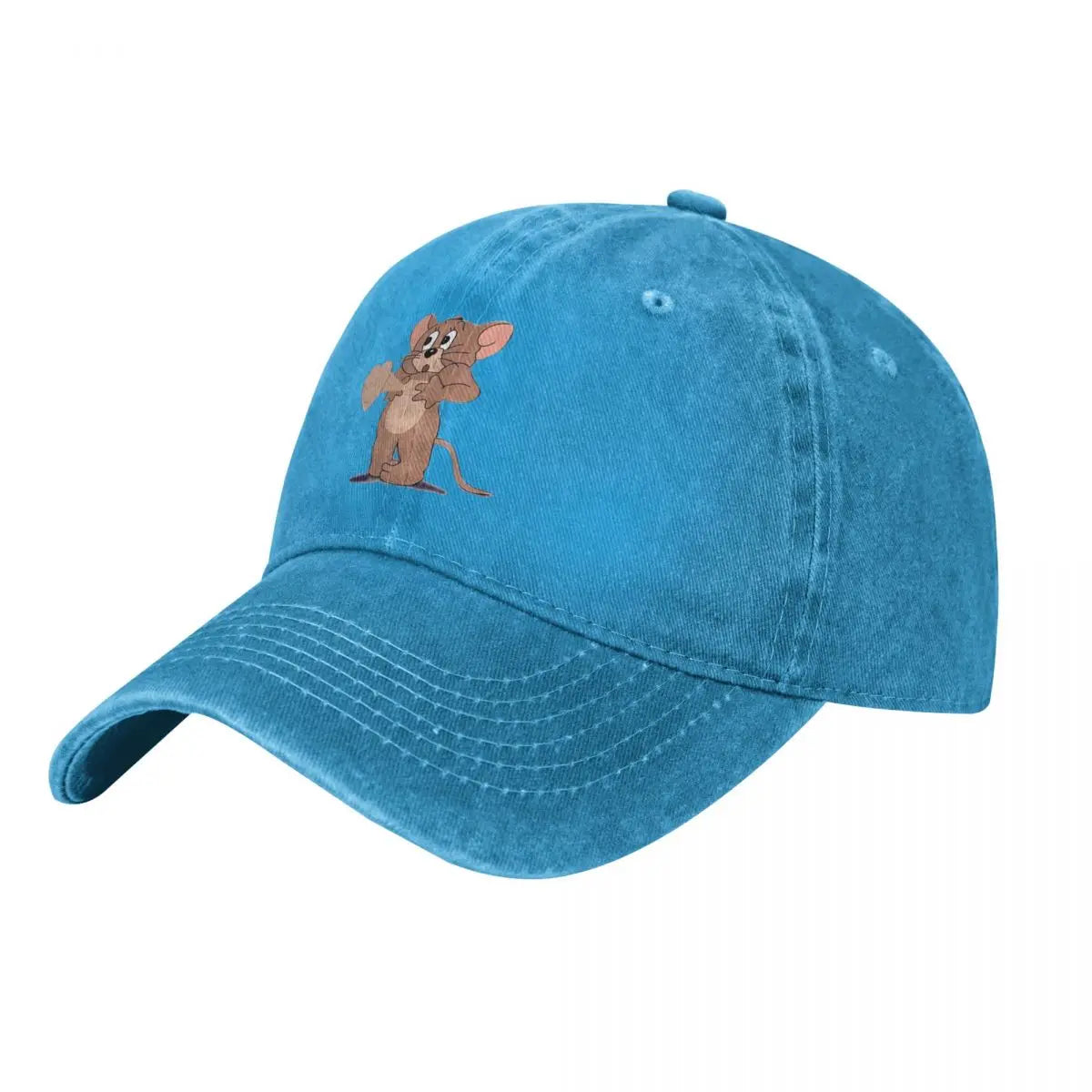 Cartoon Baseball Caps Peaked Cap - Tom and Jerry Sun Shade Hats for Men-Blue-One Size-