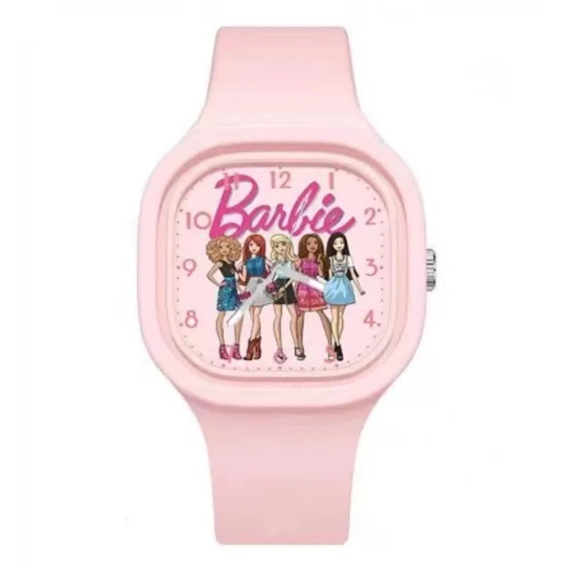 Barbie Kids Watch - Girls Cartoon Silicone Strap Wrist Watch - Children's Fashion Quartz Watches - Birthday Gifts-Barbie 07-