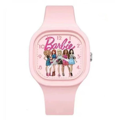 Barbie Kids Watch - Girls Cartoon Silicone Strap Wrist Watch - Children's Fashion Quartz Watches - Birthday Gifts-Barbie 07-