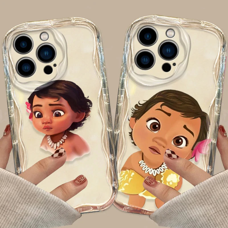 Disney Princess Moana Cover for iPhone 15 14 13 12 11 - Wave Oil Phone Case-