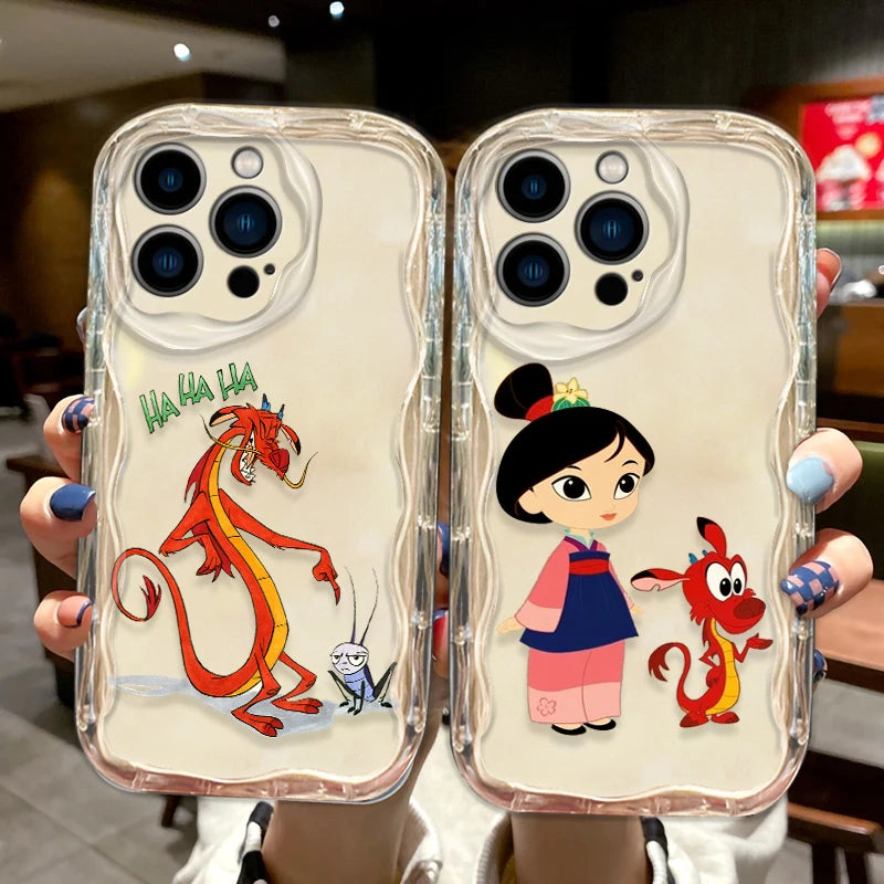 Disney Mulan Mushu Phone Case for iPhone 15 14 13 12 11 - Transparent Cover-