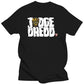 Judge Dredd Logo T-Shirt - Fashion Black Cotton Tee in Unisex Sizes S-3XL-black-XXXL-