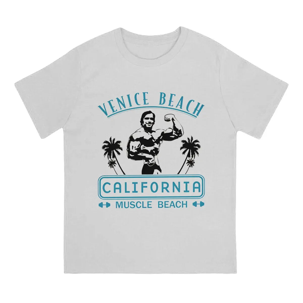 Arnold Schwarzenegger Muscle Beach T-Shirt - Grunge Summer Harajuku Tee for Men-