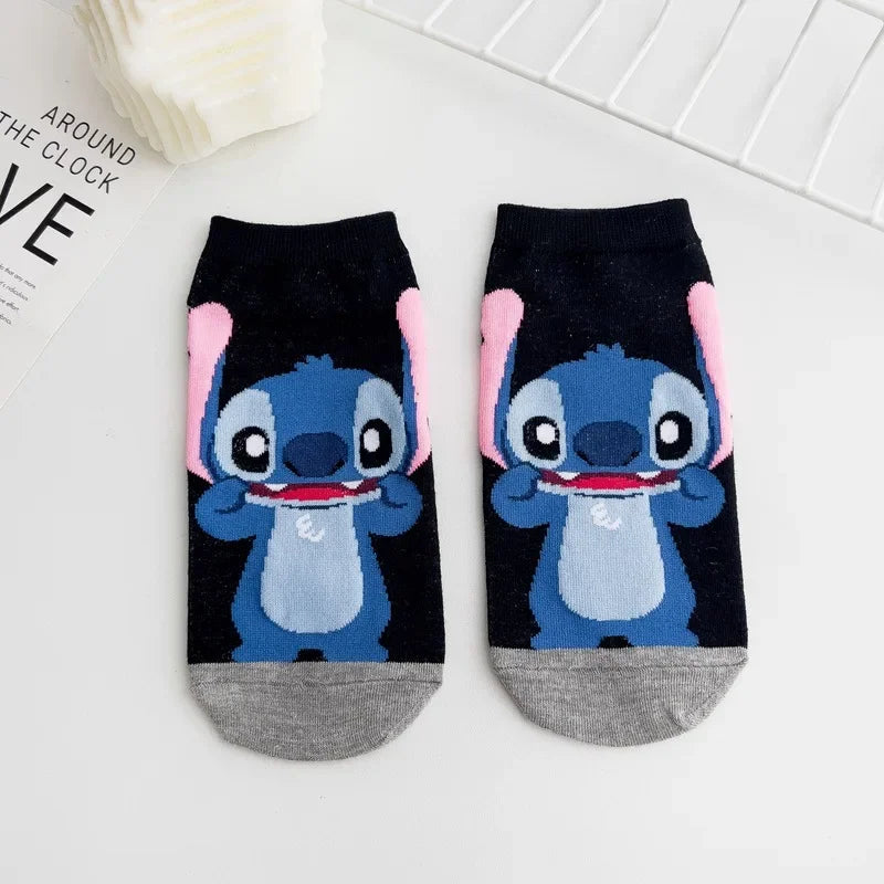 Cartoon Stitch Short Socks - Kawaii Women’s Cotton Ankle Socks Kids Christmas Gift-1-