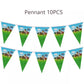 Paw Patrol Birthday Decorations Happy Birthday Backdrop Banner Plates Cups - Paper Tableware Set Balloons - Kids Boy Party Supplies-Pennants-