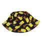 Simpsons Reversible Cotton Bucket Hat - Beach-Ready Retro Panama Hat - Unique Gift for Outdoor Lovers-Black-56-58cm-