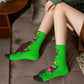 Ghostbusters Slimer Men's Crew Socks - Unisex Novelty 3D Print - Green Ghost Supernatural Movie Dress-