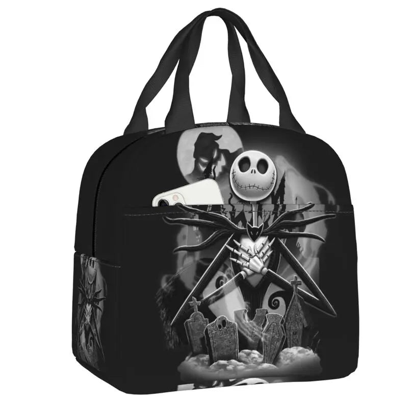 Tim Burton Christmas Lunch Box - Skull Jack Reusable Cooler - Perfect for Halloween-11-22x20x13cm-