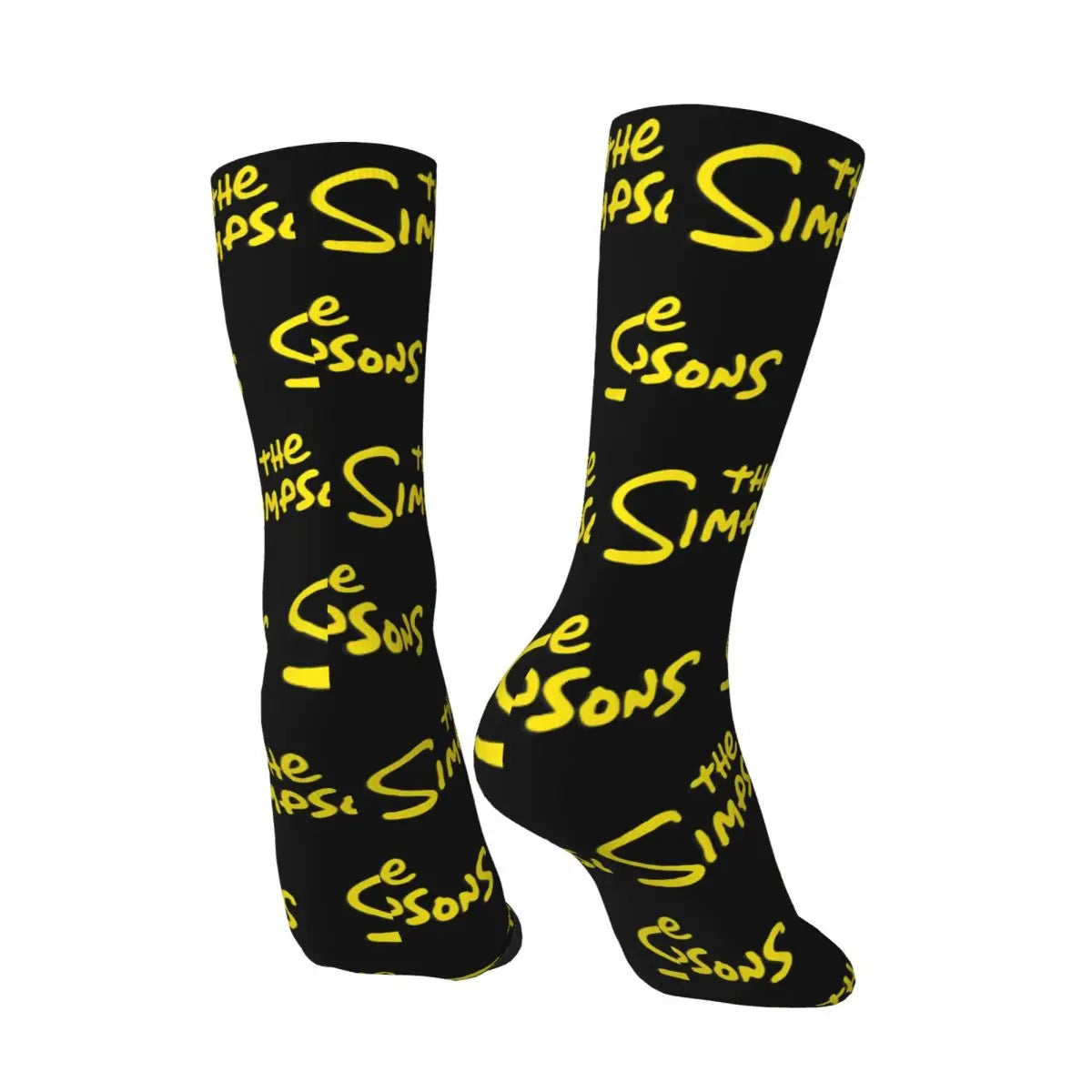 Simpsons Logo Non-Slip Socks - Soft and Breathable Autumn Socks - Fun Fav Cartoon Gift for Husband or Boyfriend-