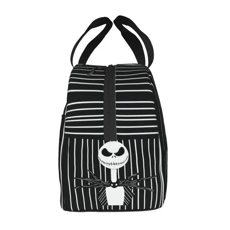 Tim Burton Christmas Lunch Box - Skull Jack Reusable Cooler - Perfect for Halloween-