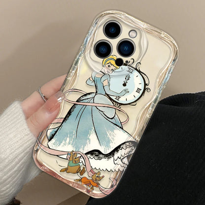 Disney Princess Cinderella Phone Case for iPhone 15 14 13 12 11 - Wave Oil Cover for Protection-iPhone X-WA4201CLE-