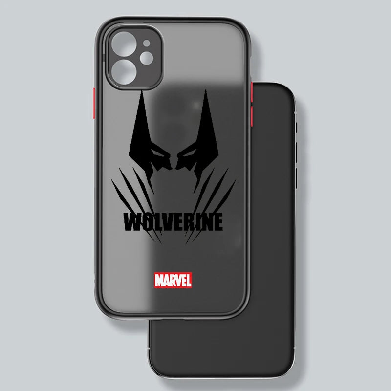 Marvel Wolverine Deadpool Frosted Case for iPhone 15 14 13 12 11 - Protective Cover, Mini Funda-iPhone 15 Pro Max-FA9301HES-