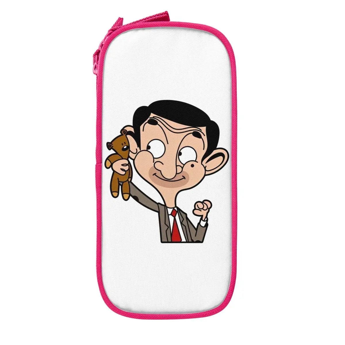 Mr. Bean Cartoon - Pen Box - Large Capacity - Kids’ School Supplies - Gift Idea-Pink-