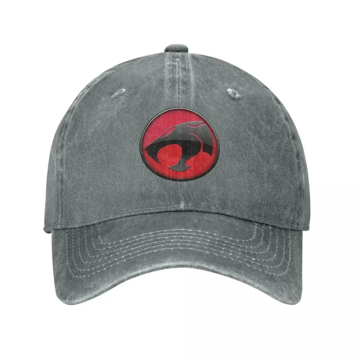 Denim Thundercats Logo Cap - 80s Retro Snapback - Unisex Cheetara Hi-Man Hat-GRAY-Adjustable-