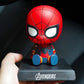 11cm Marvel The Avengers batman Car Doll Shaking Head Auto Interior Kawaii Tabletop Ornament Bobble Head Kids Toys Child Gift-8-