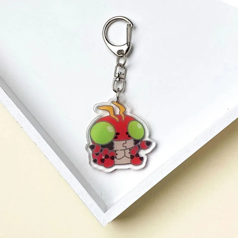 Digimon Adventure Acrylic Keychain - Retro Anime Character Backpack Pendant Gift-beetle beast-