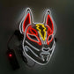 Hot Sale Halloween Glowing Face Mask - LED Fox Mask for Men and Women, Features Game Theme for Cosplay Party and Carnival Costume, Half Face Mask-2-