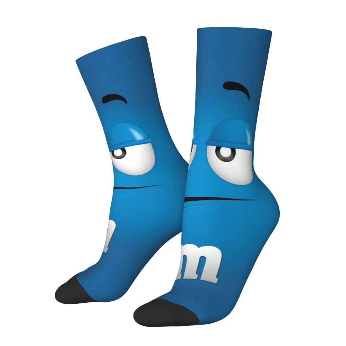 M Chocolate Candy Character Socks - Funny Men's Vintage Harajuku - Hip Hop Novelty Seamless Crew Crazy Gift-12-One Size-