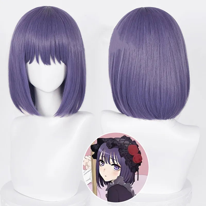 Anime My Dress-Up Darling Marin Kitagawa Cosplay Wig Yellow Pink Gradient Hair Long Straight Hair Kawaii Cute Halloween Carnival-purple-One Size-