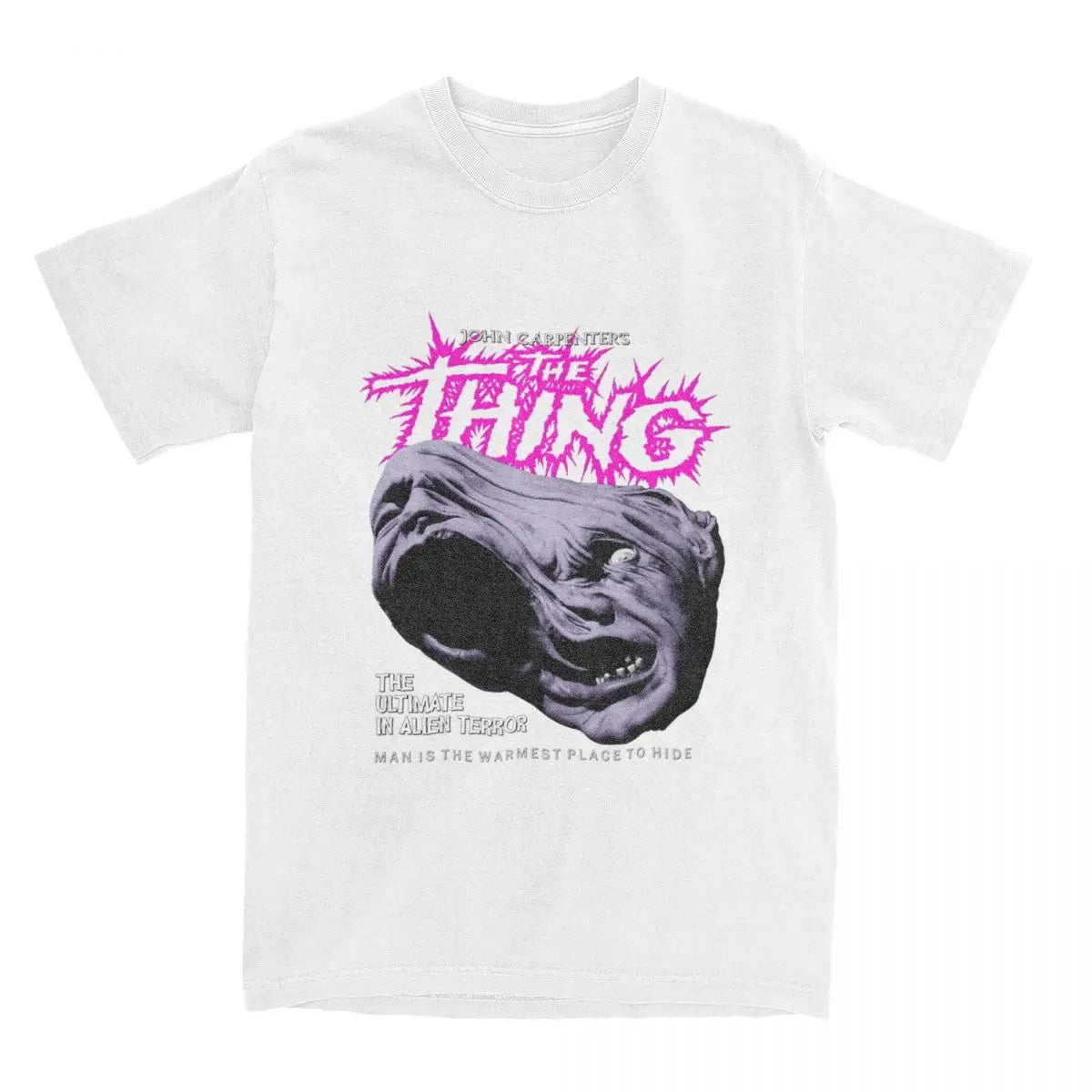 Funny Horror Sci-Fi Movie T-Shirts - The Thing - John Carpenter-WHITE-XL-