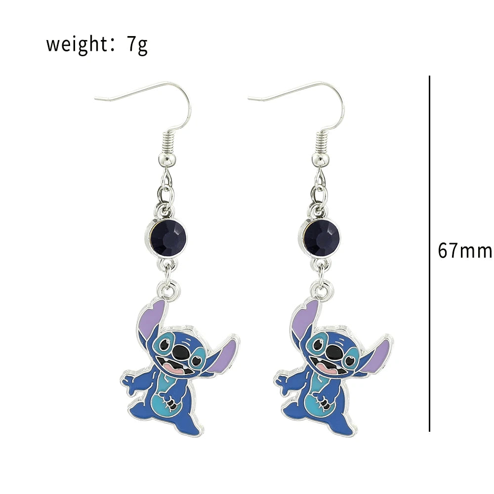 Lilo & Stitch Pendant Necklace - Cute Anime Jewelry Cartoon Angel Chain Collar Gift-Stitch-CHINA-