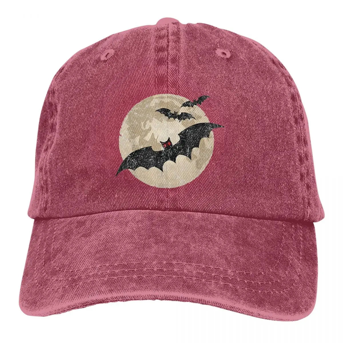 Bat Gifts Baseball Cap Men Hats Women Visor Protection Snapback Midnight Flyer Caps-Red-One Size-