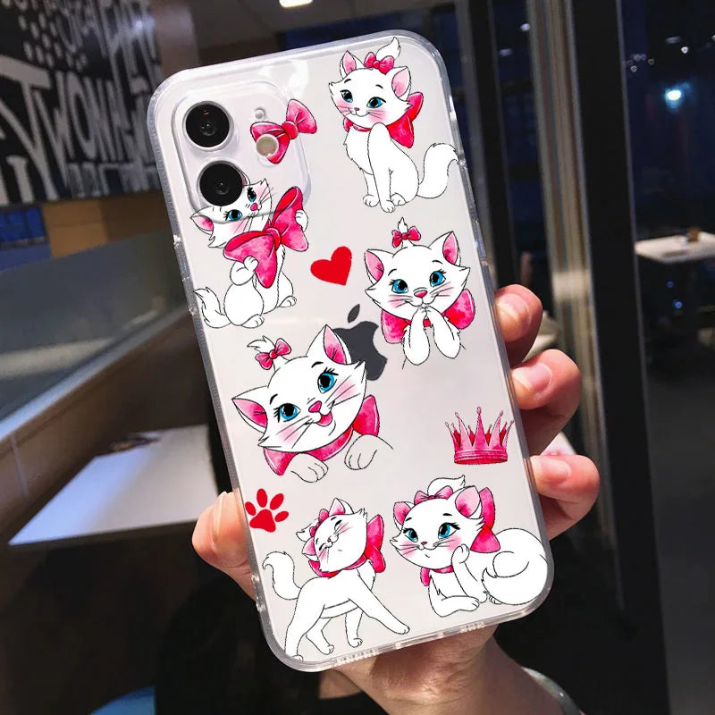 The AristoCats Phone Case - Transparent Cover - Apple iPhone 14 13 12 11 mini XS XR X Pro Max 8 7 6S 6 Plus - All iPhone Models - Anime Fan Gift-A56Mtra03-CHINA-for iPhone 6 6S