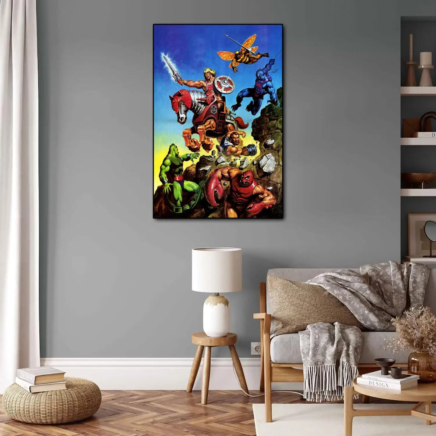 He-Man & Masters of the Universe Canvas Poster: Modern Family Wall Art Picture for Bedroom, Living Room, Cinema Room-Style-2-20x30cm No Frame-