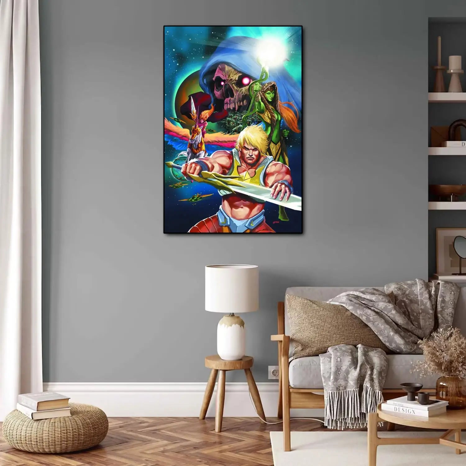 He-Man & Masters of the Universe Canvas Poster: Modern Family Wall Art Picture for Bedroom, Living Room, Cinema Room-Style-17-20x30cm No Frame-