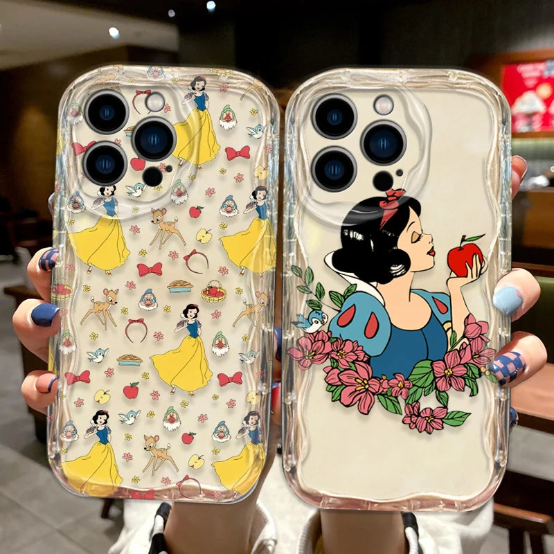 Disney Princess Snow White Phone Case for iPhone 15 14 13 12 11 - Wave Oil Cover for Protection-