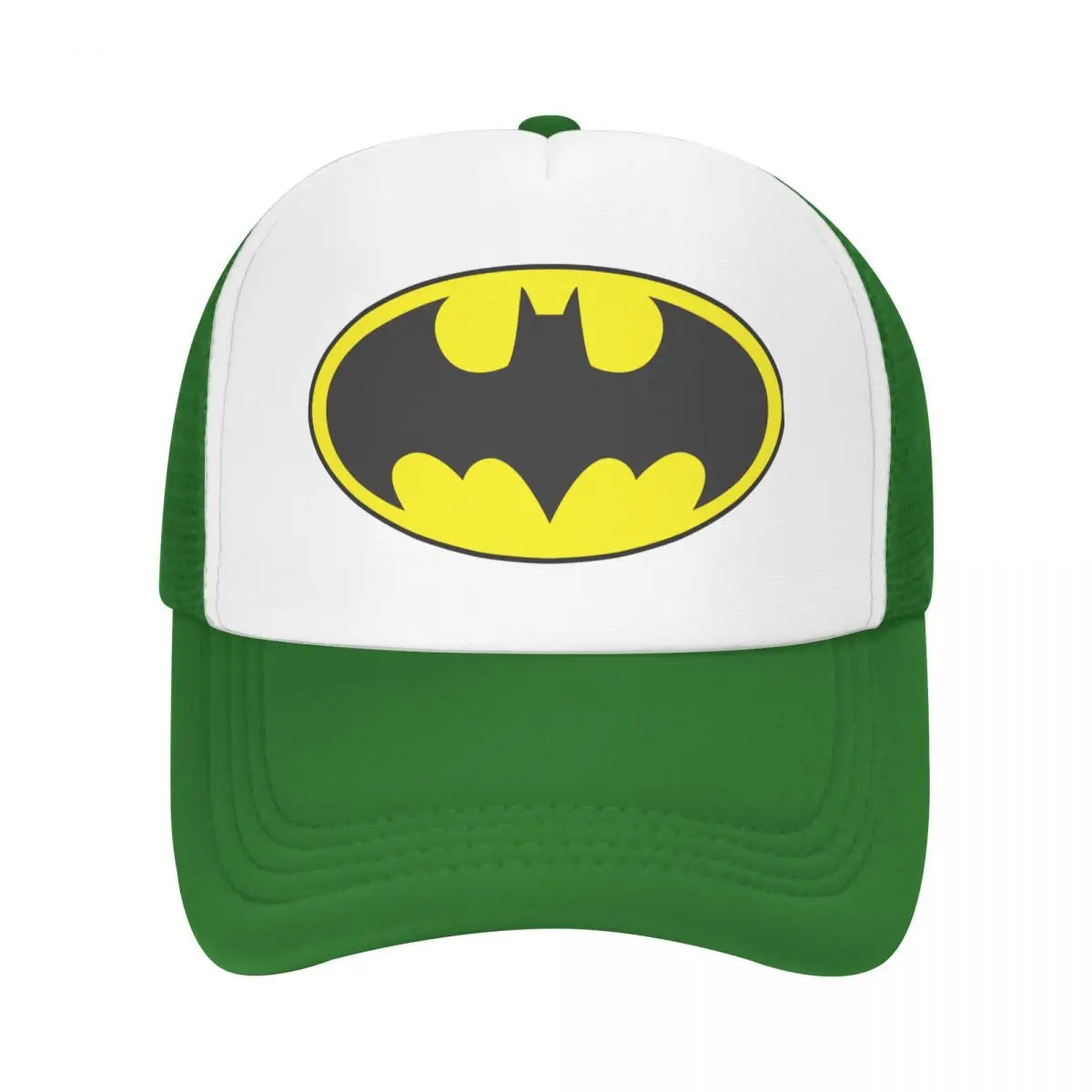 Bats Man Symbol Logo Trucker Cap Fitted Cartoon Dad Hat Trucker Worker Cap Racing Cap Snapback Caps Mesh Baseball Cap Summer-green-One Size-