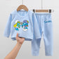 Anime Smurfs Kids Pajama Set - Long Sleeve Thicken Sleepwear Tops Pants, Cartoon Nightwear Retro Movie Gift-LJL 41-LJL 98-160-