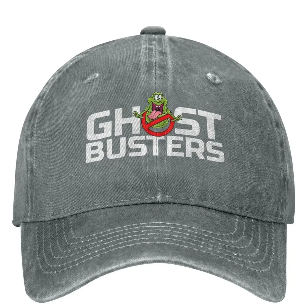 Classic Ghostbusters Denim Dad Hat - Distressed Unisex Baseball Cap for Running or Golf-GRAY-One Size-